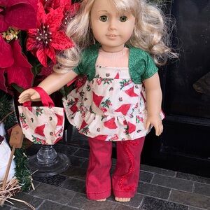 Handmade 18” Doll Christmas Outfit New